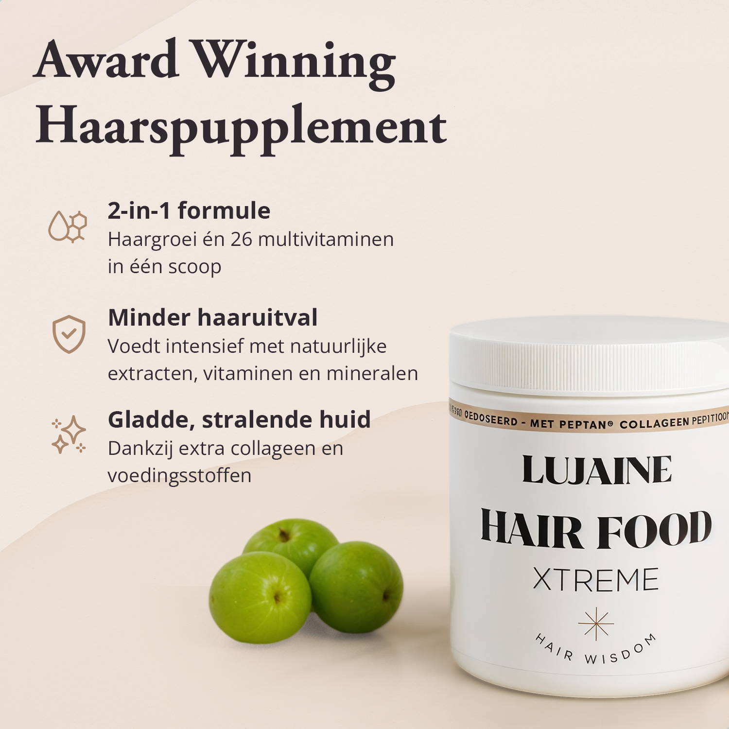 Lujaine Hair Food tegen haaruitval en het stimuleren van haargroei