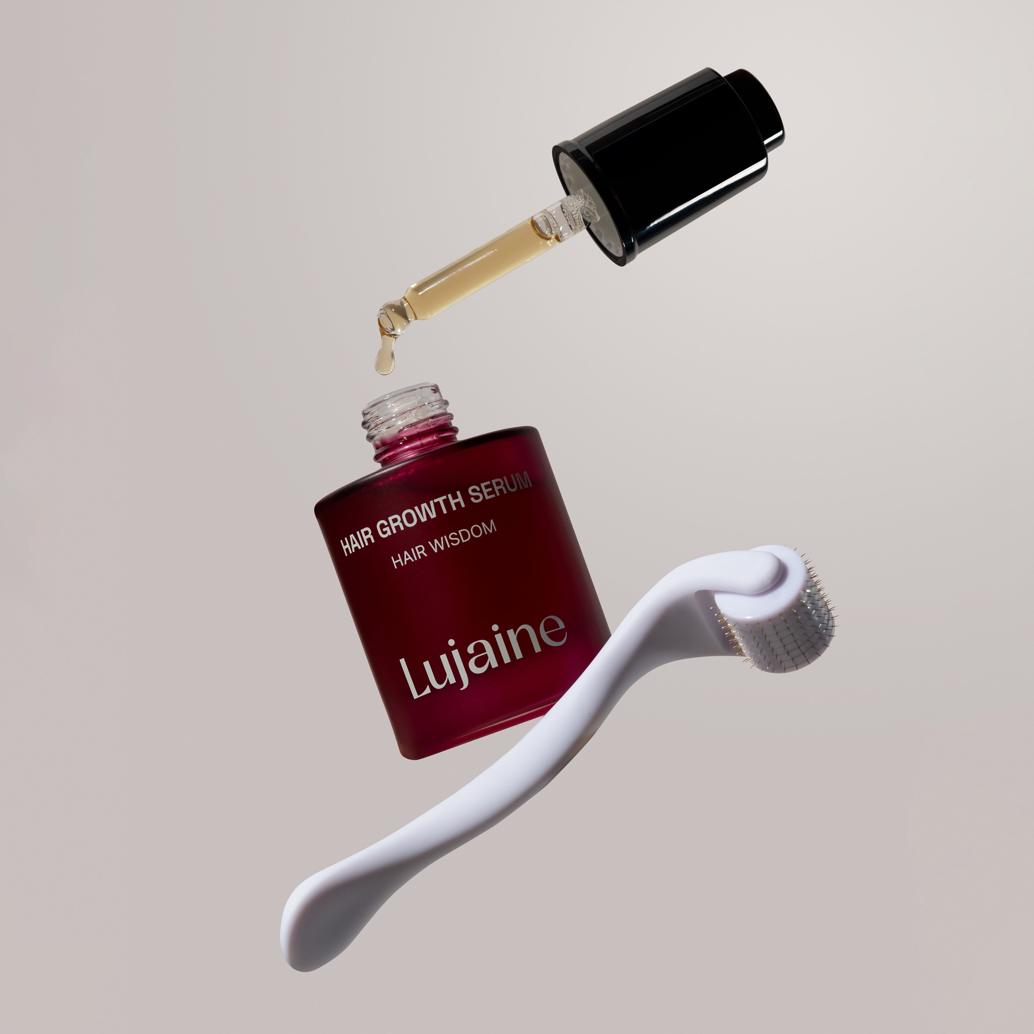 Lujaine Hairserum + Dermaroller - Sterker  &amp; Voller haar - Tegen haaruitval - Snellere haargroei